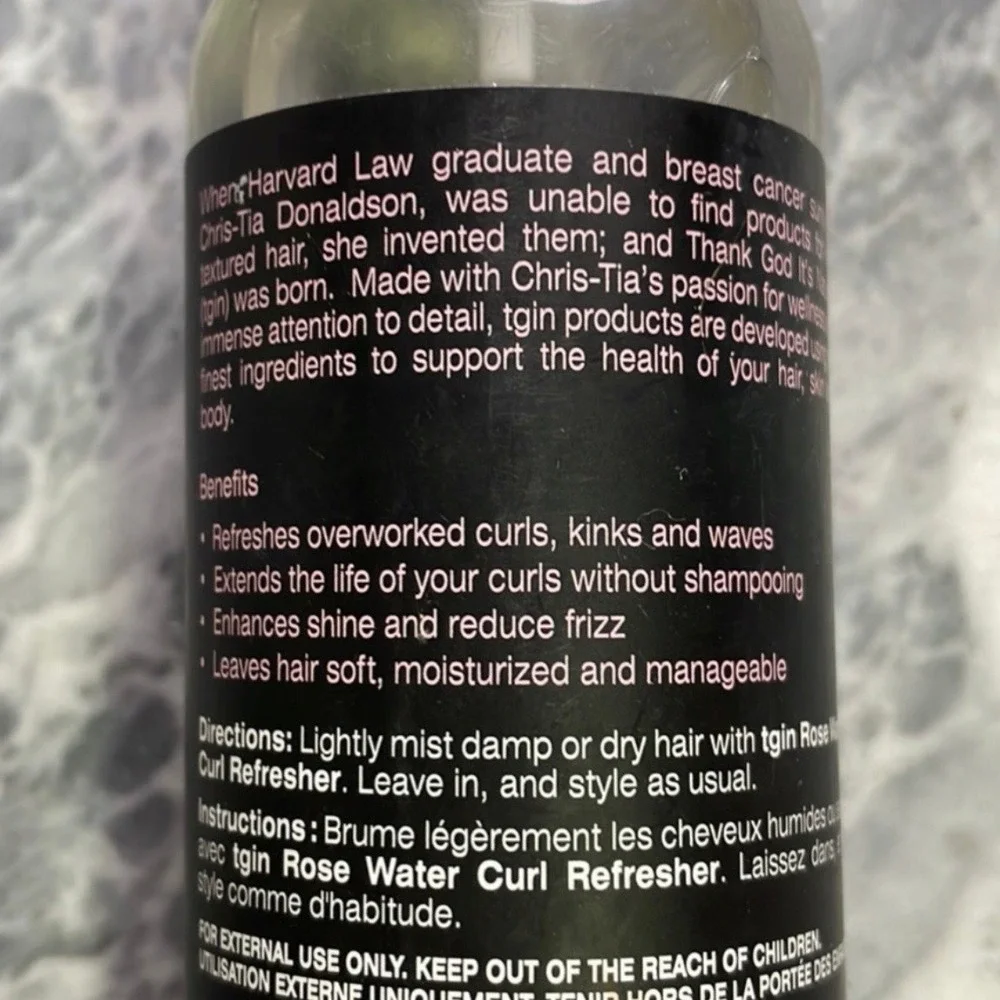 Tgin Rose Water Curl Refresher